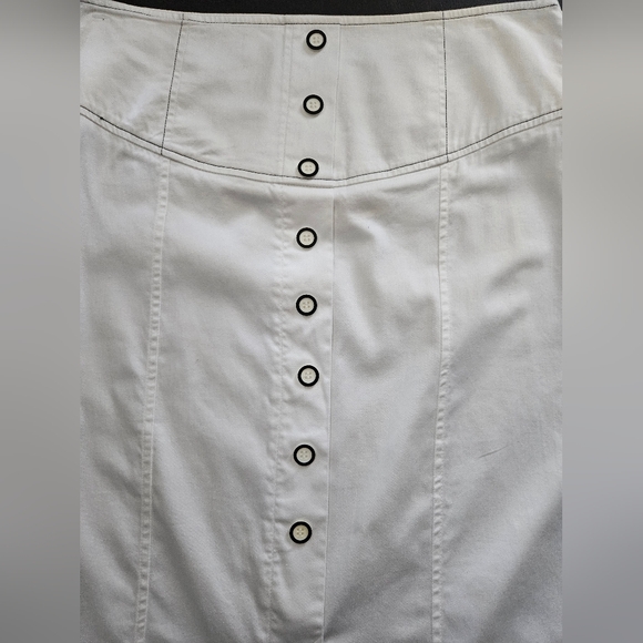 NWT - Cotton Stretch Courtenay White Pencil Skirt - Size 12 - Picture 4 of 7